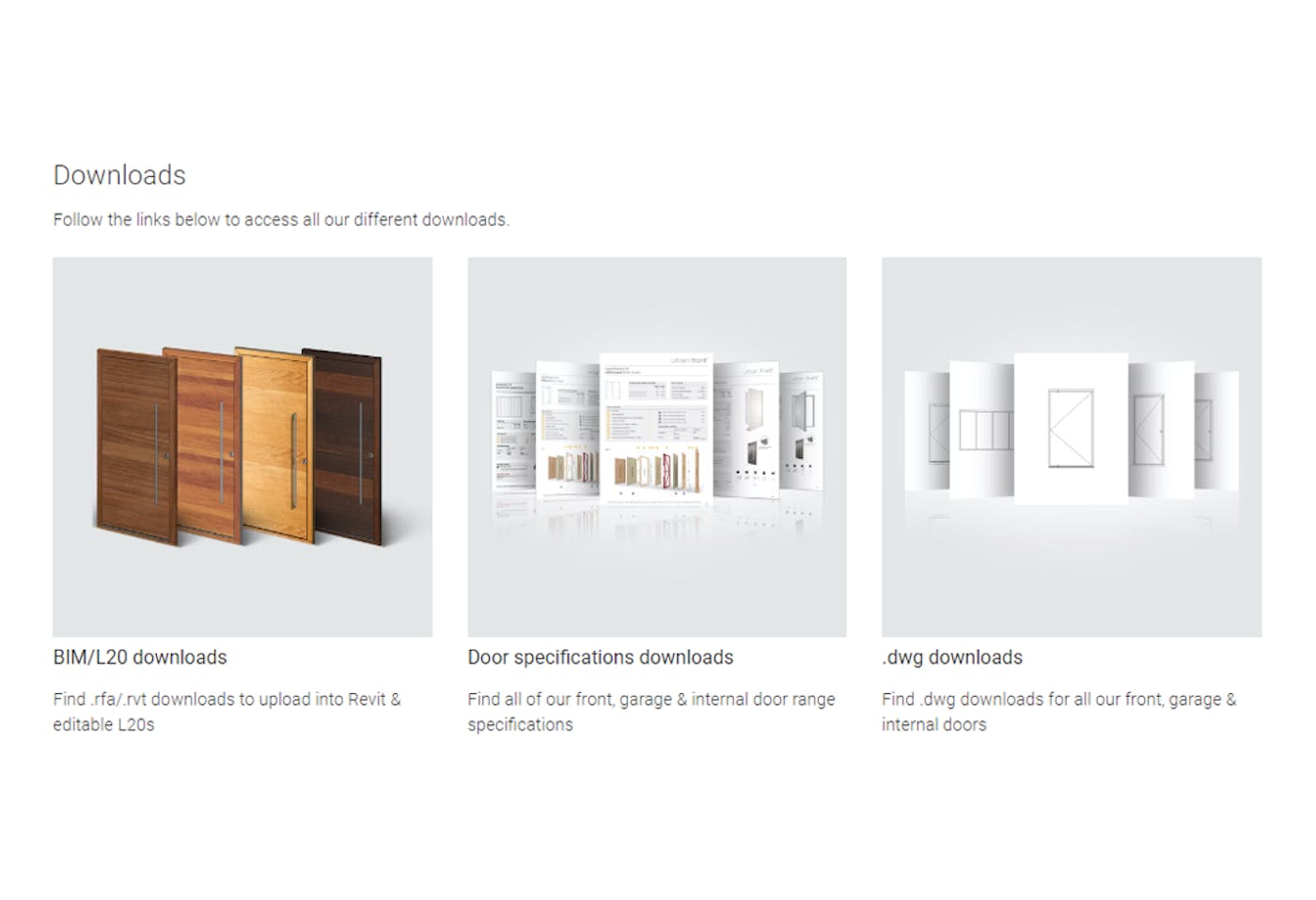 ...and access all our downloads in one place, including BIMs, L20, .dwgs & spec sheets