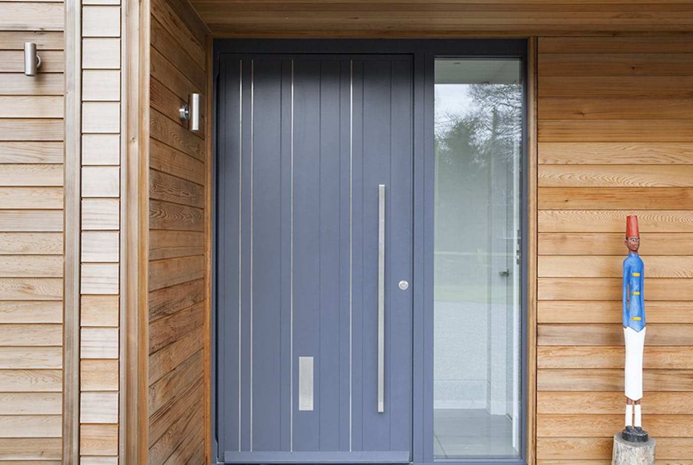 bright grey door