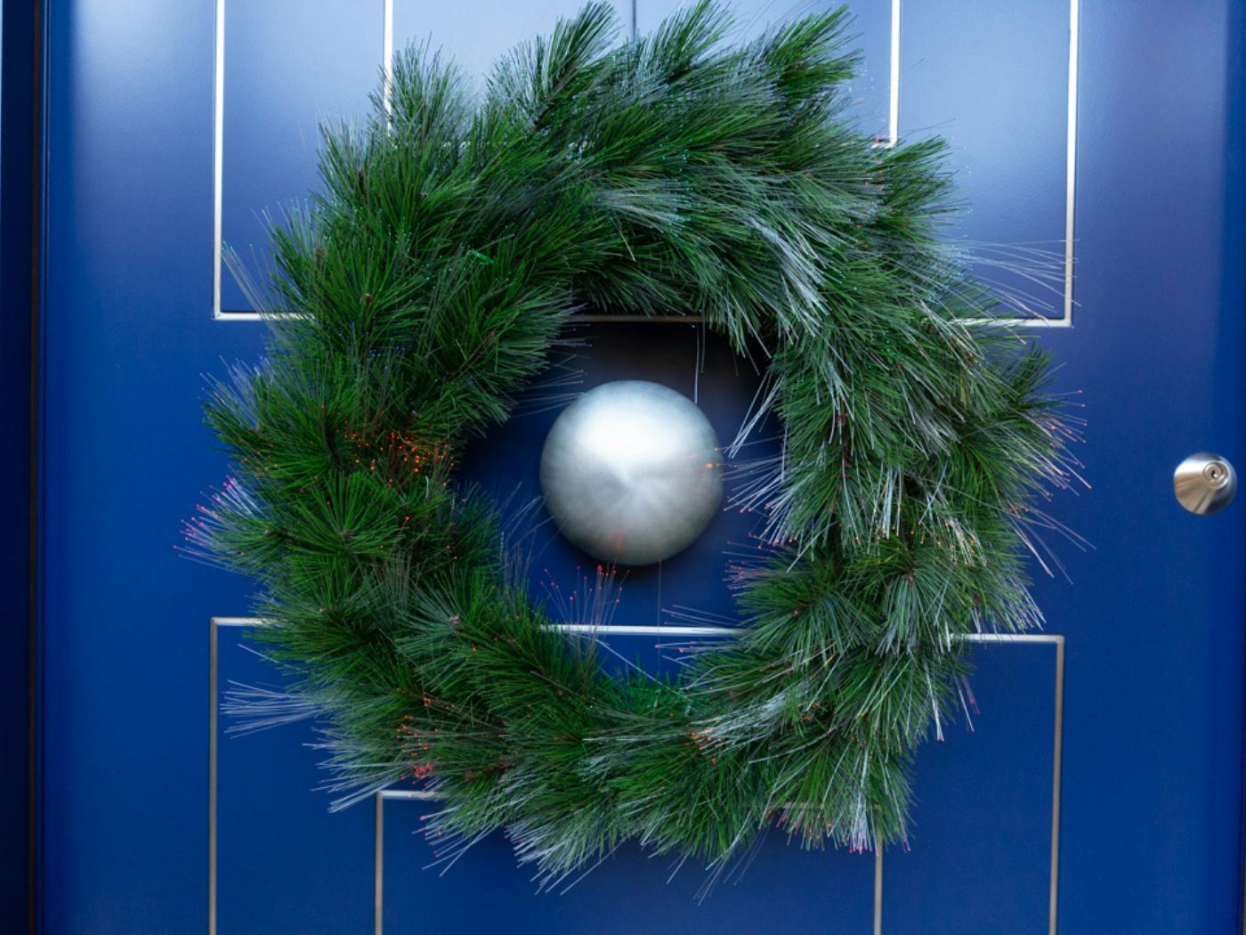 Landscape Blue form with wreath