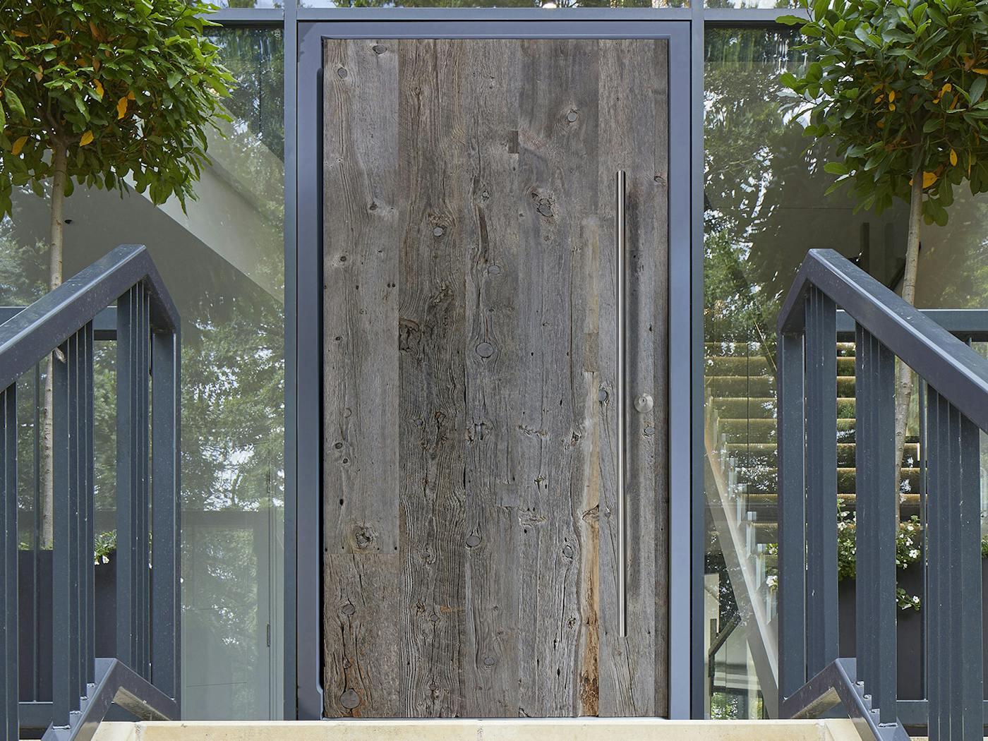 The reclaimed wood "Barn" design adds character and charm to any home, while also being a sustainable and eco-friendly choice