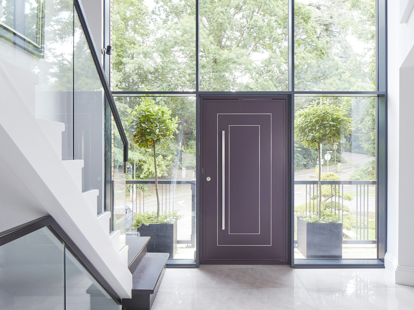 doors hallways purple door glass