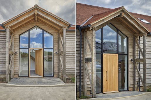 A wow entrance for this barn conversion