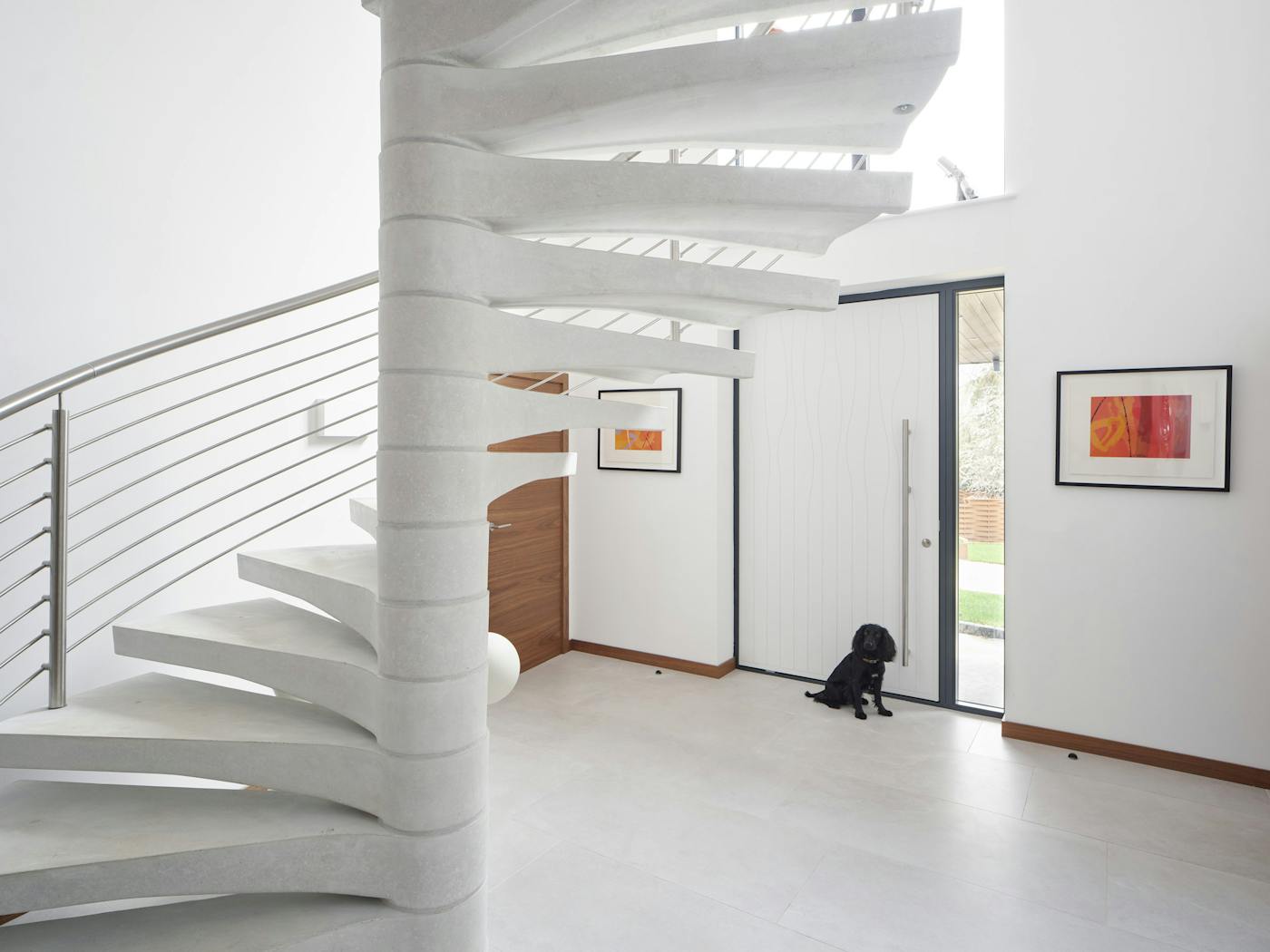 Less is more with this crisp white hallway design