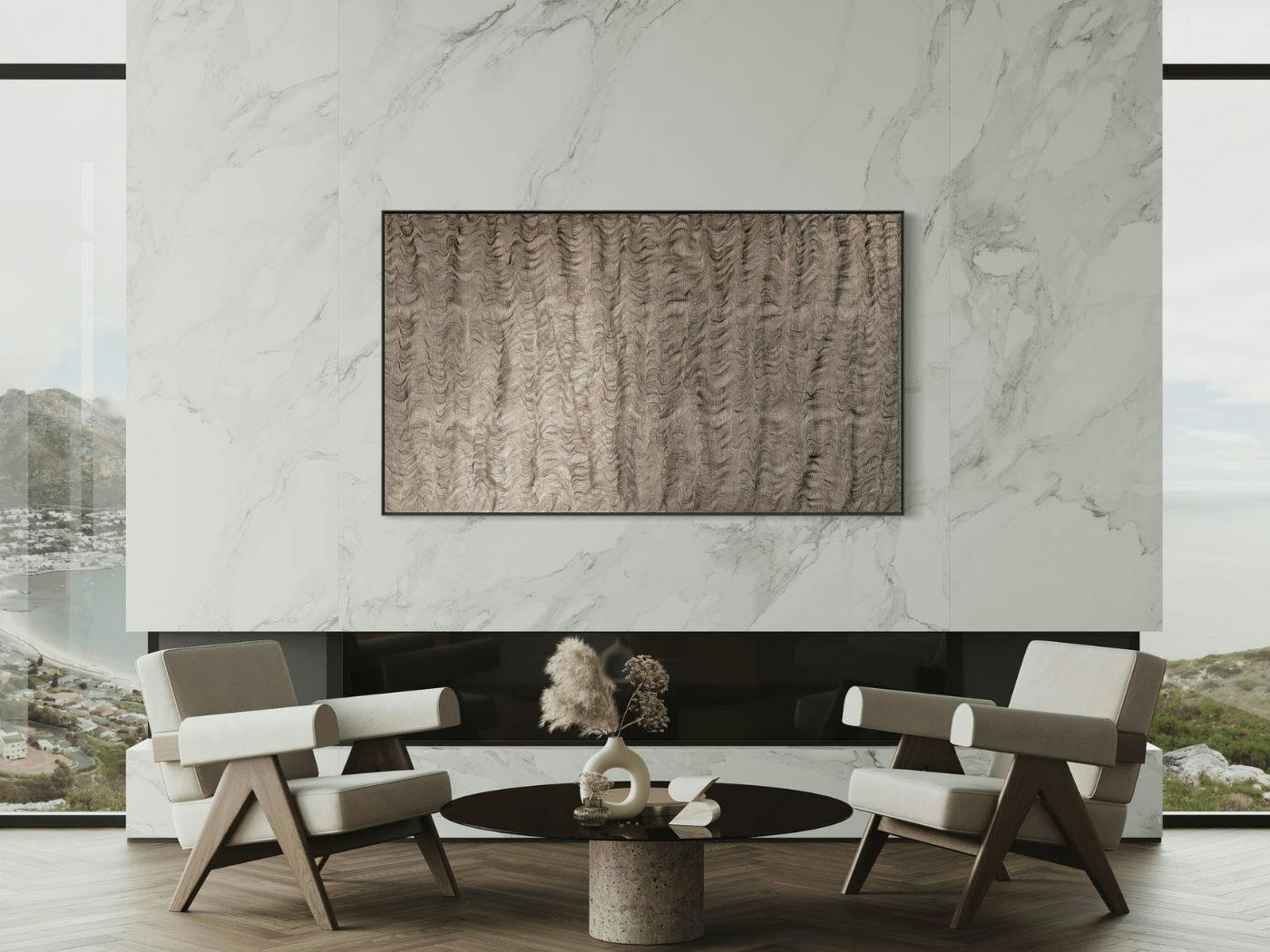 2 Chairs with view landscape