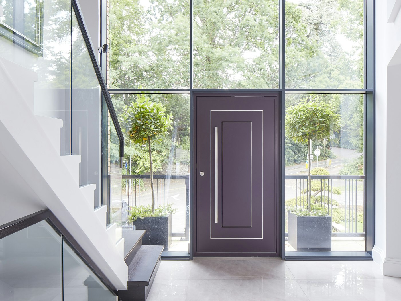 The Urban Front Form door design in aubergine purple