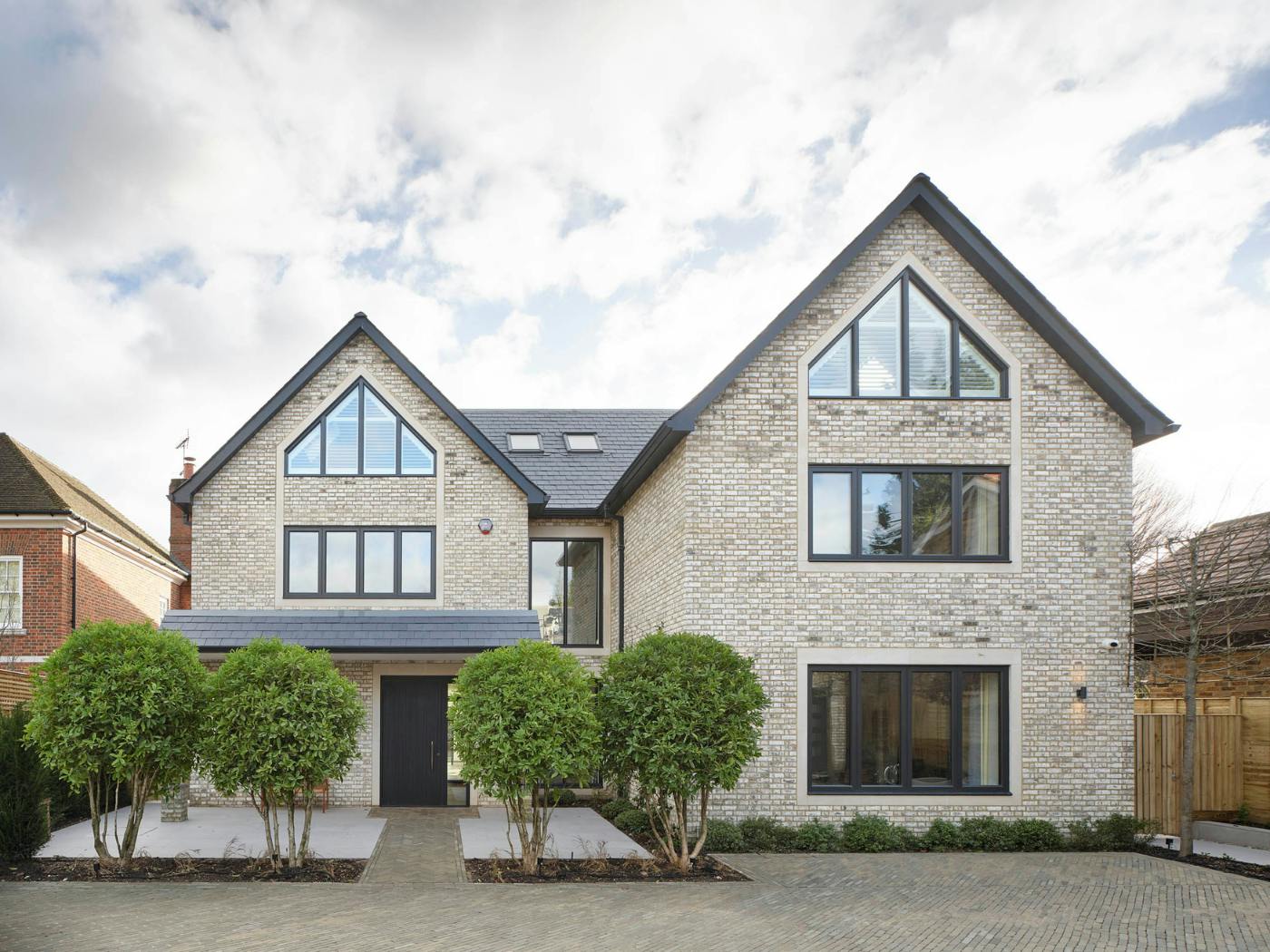 A lovely mix of traditional and contemporary styling including a wood door finished in ebony oil