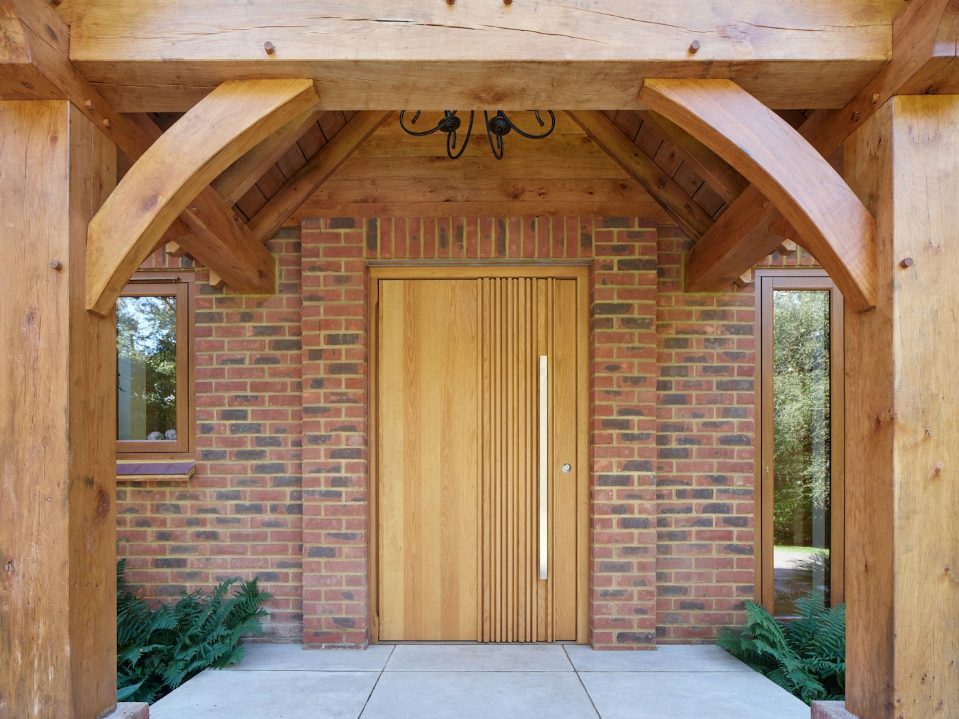 The tones of the oak beams, Bari door and windows work well together