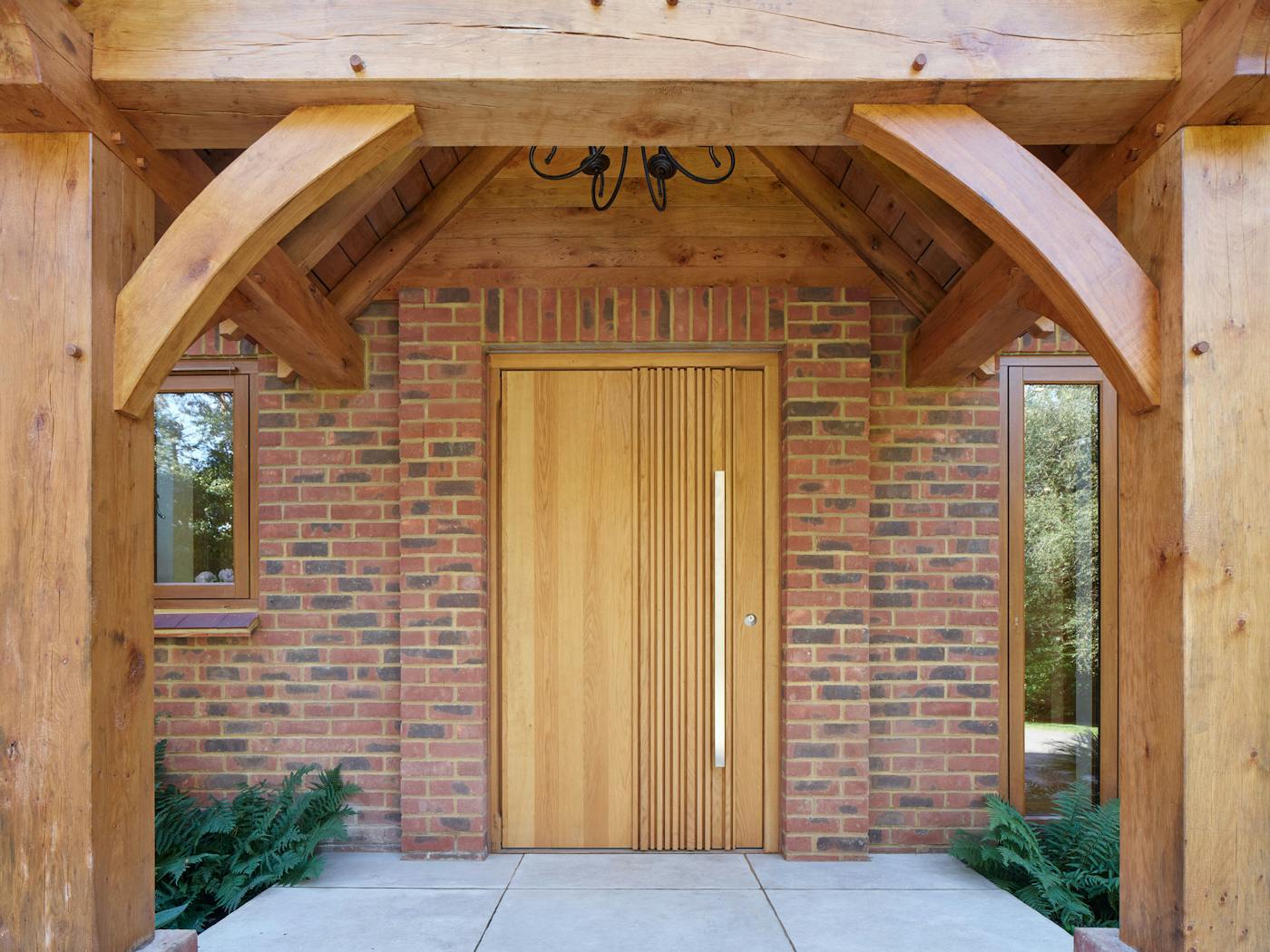 The tones of the oak beams, Bari door and windows work well together