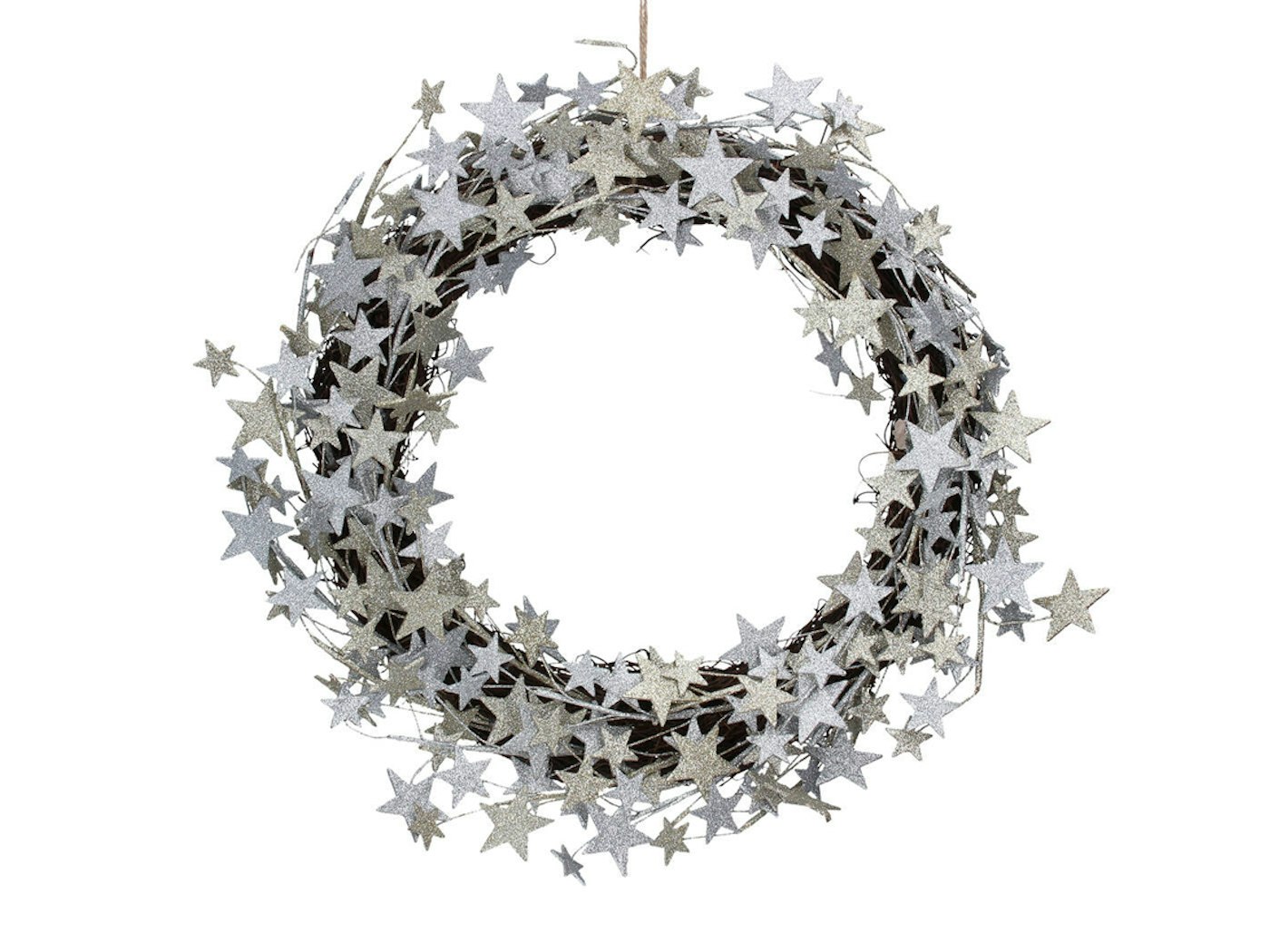 ellajames silver glitter star christmas wreath from notonthehighstreet £85
