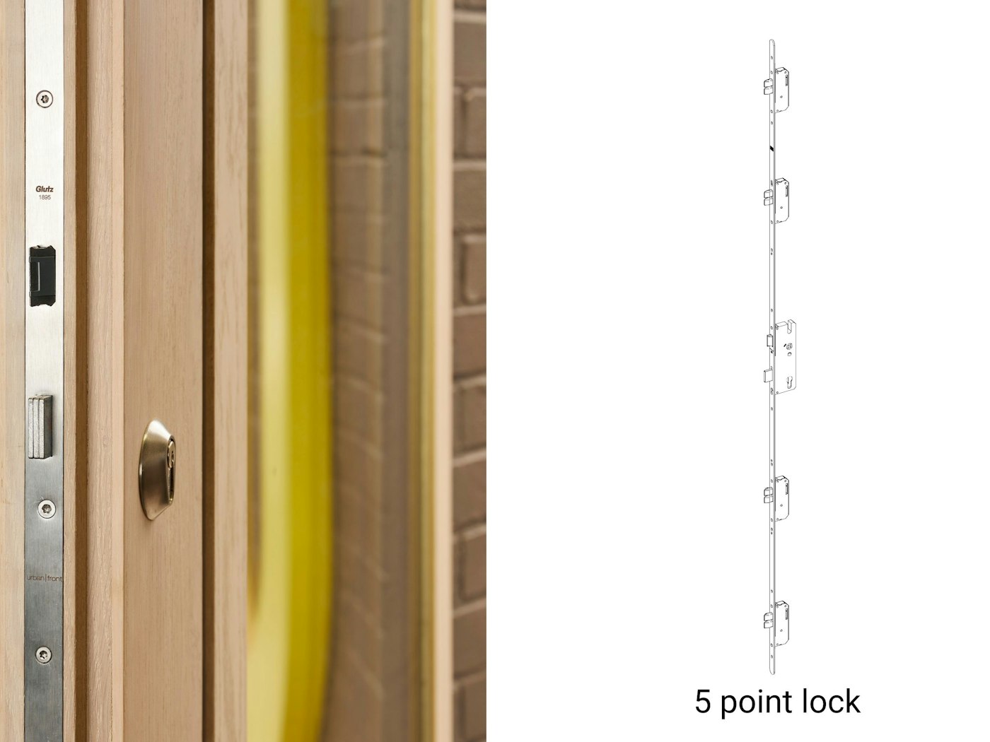 Our doors come fitted as standard with a highly secure 5 point lock