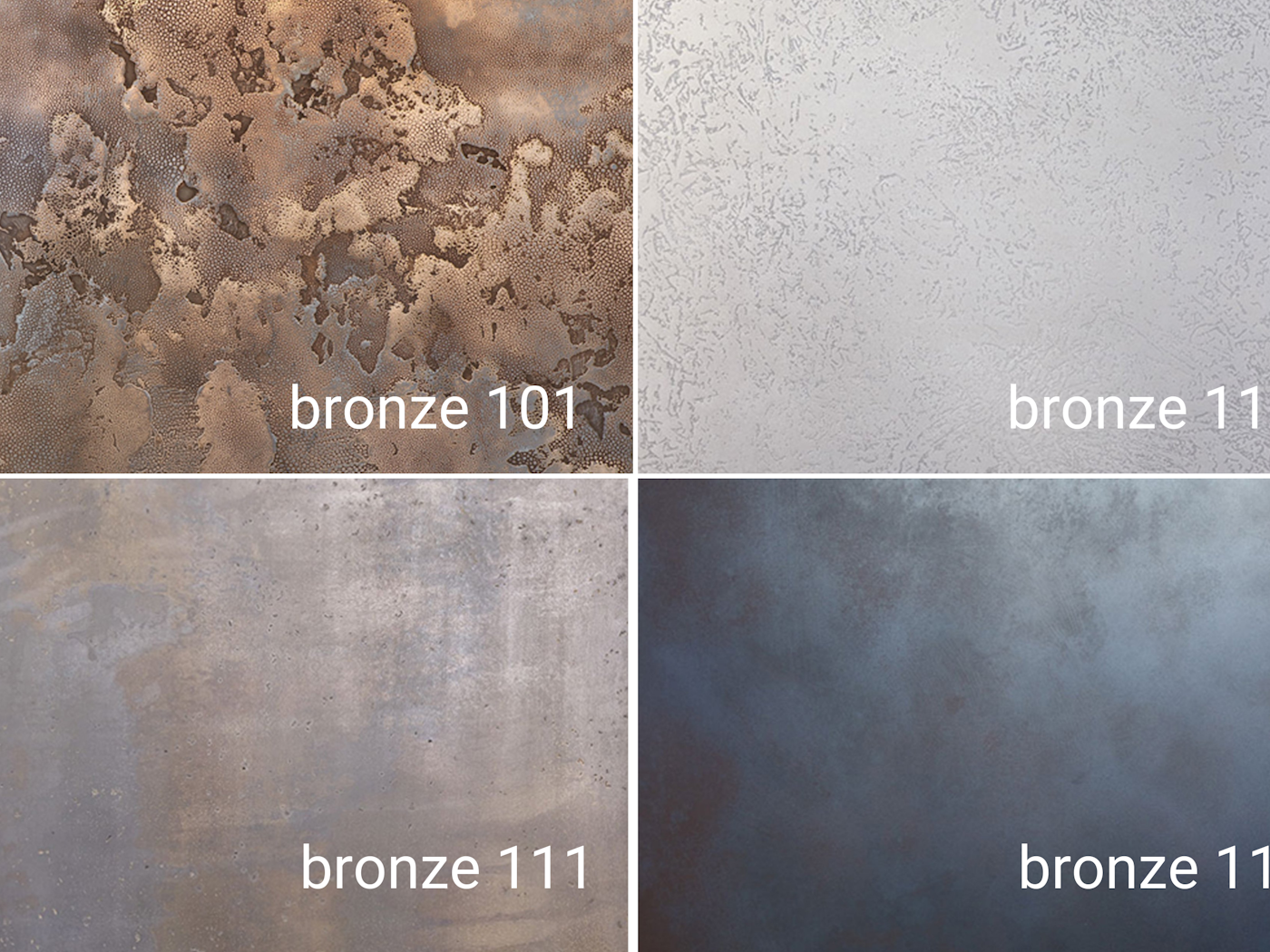 ...and luxurious metallic bronze finishes come in at the higher end