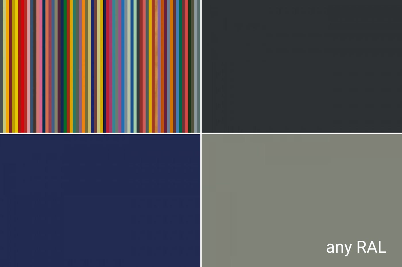 along with any RAL-painted colour will be at the lower end of the price scale