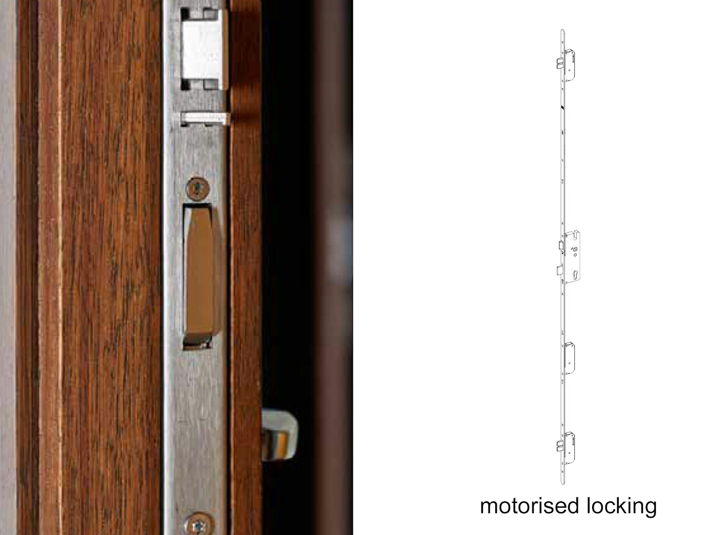 You can also upgrade to self-locking or motorised locking systems