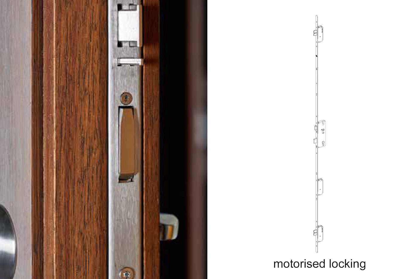 You can also upgrade to self-locking or motorised locking systems