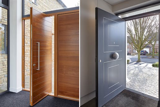 hinged v.s pivot doors 