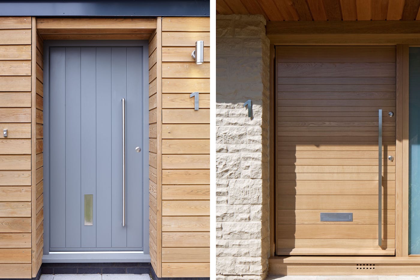 letterplate in vertical and horizonal groove designs