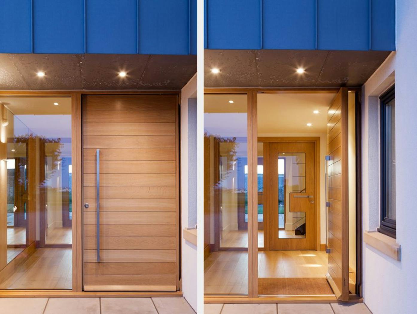 Different designs but the same finish for front, internal and back doors.