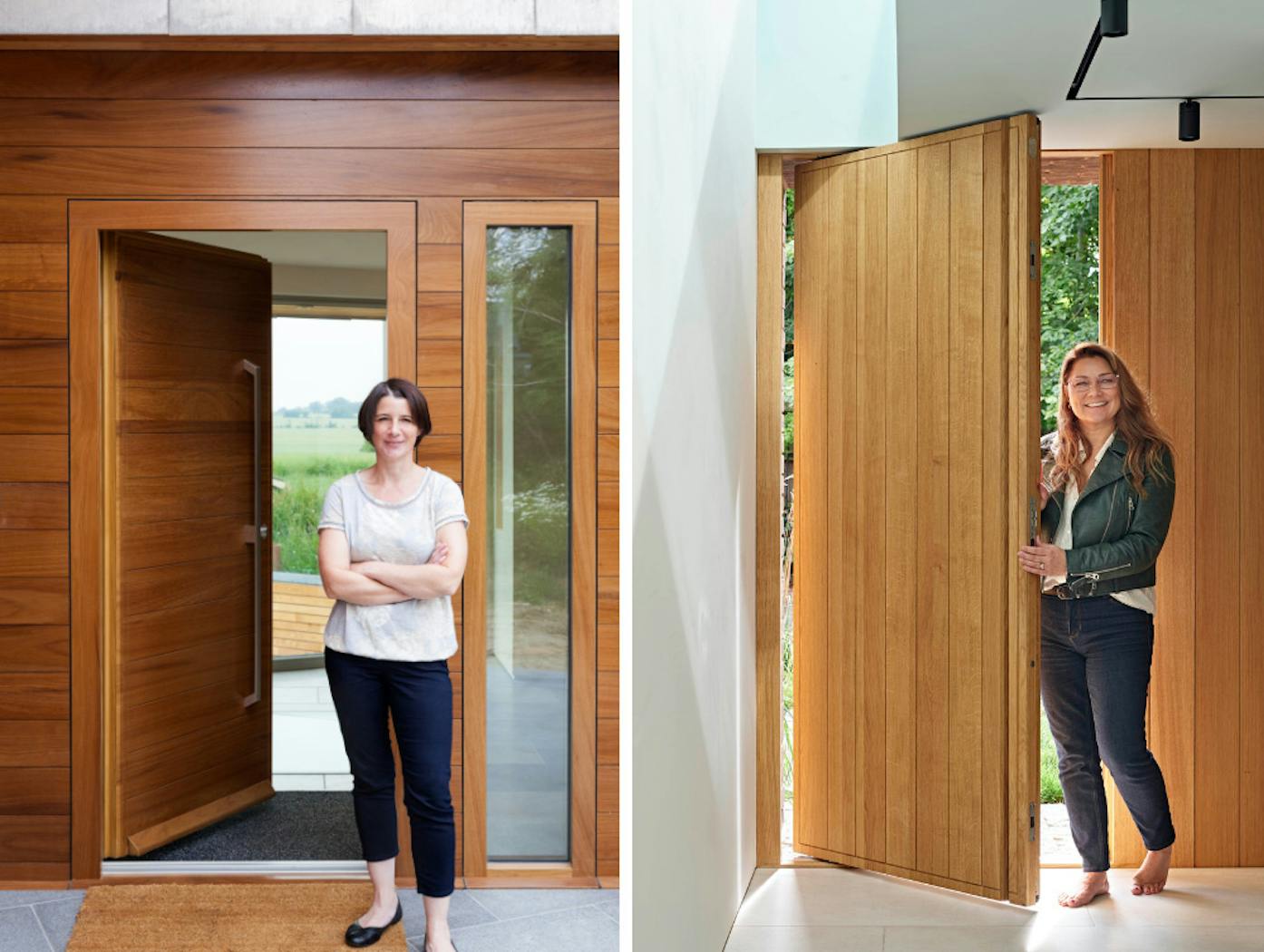 Hinge or pivot with matching panels and/or a sidelight looks great