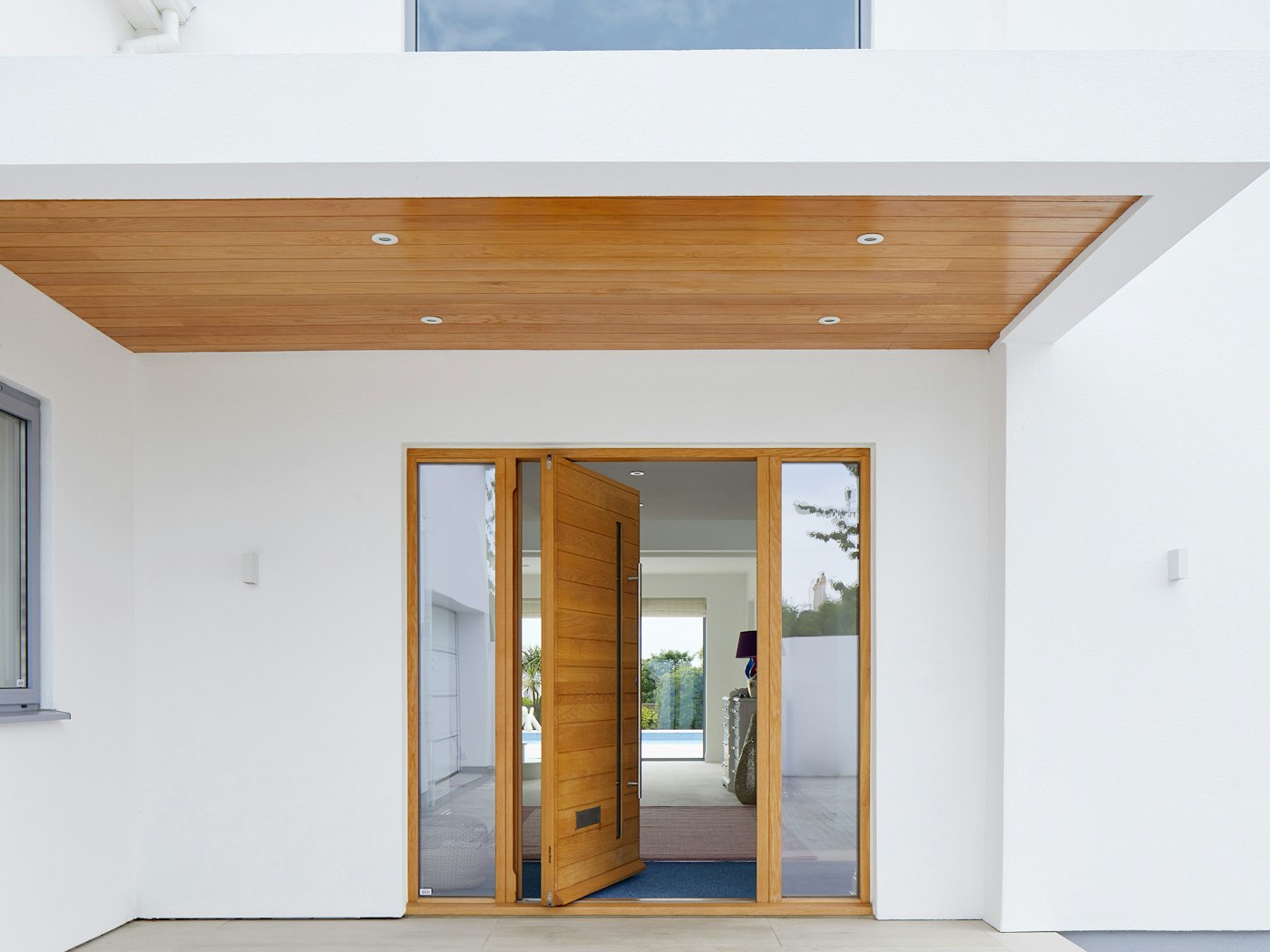 Pivot doors should be installed in a semi or fully protected locations