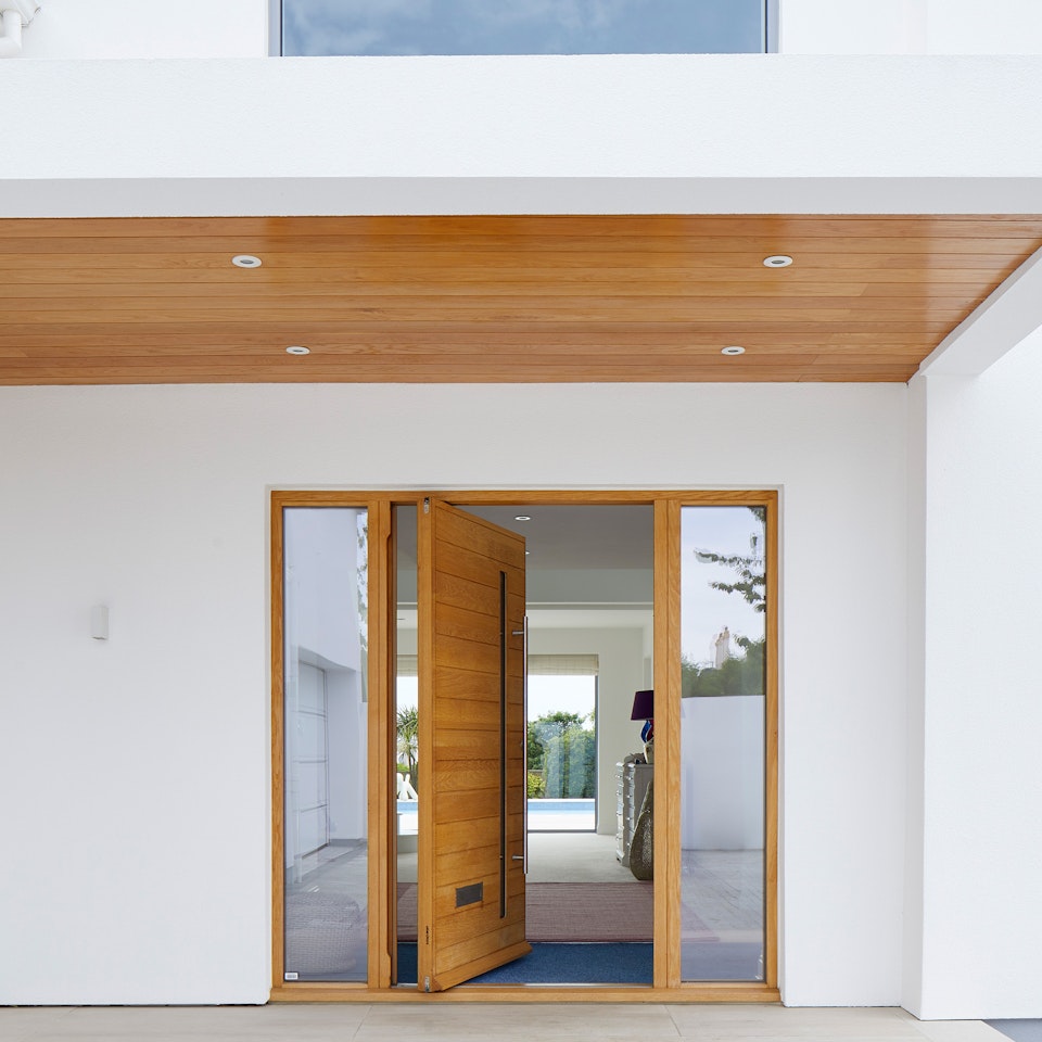 Pivot doors should be installed in a semi or fully protected locations