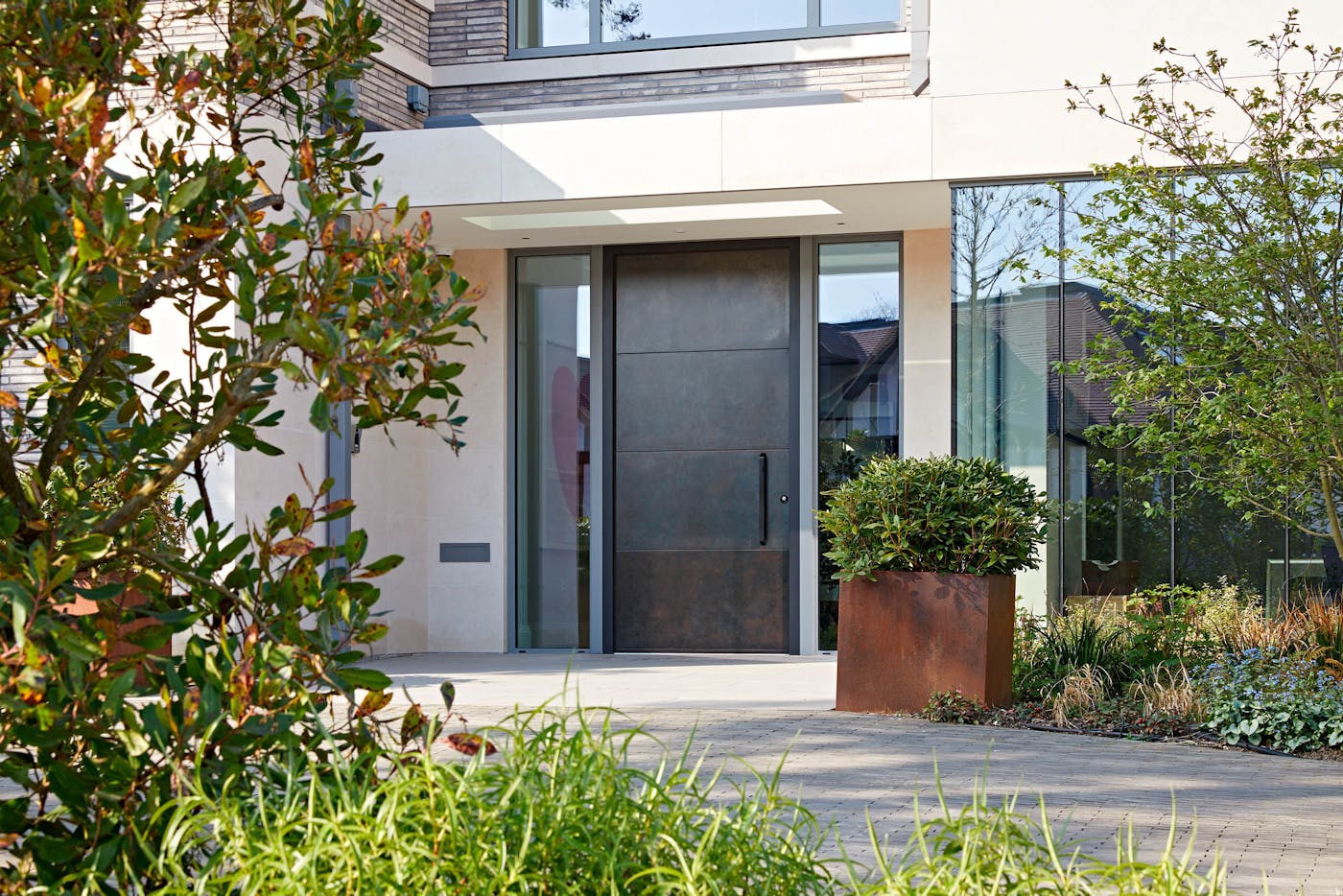While outside, this door makes the grandest of statements 