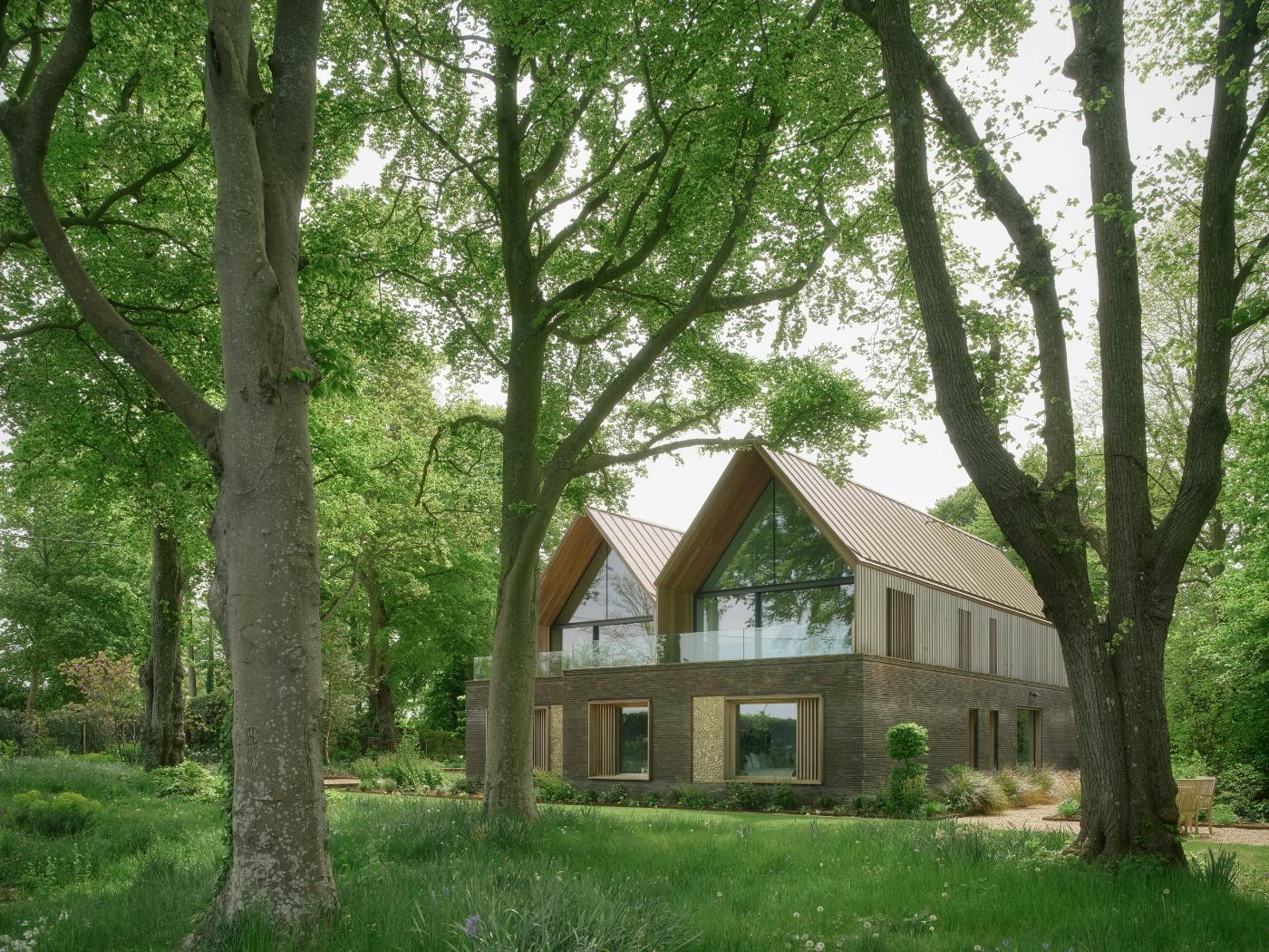 Landscape House between the trees