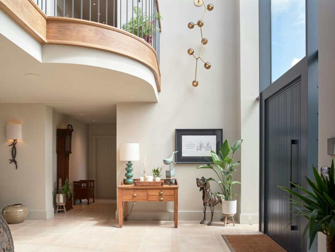 Barn door with Milano V internal in RAL grey17