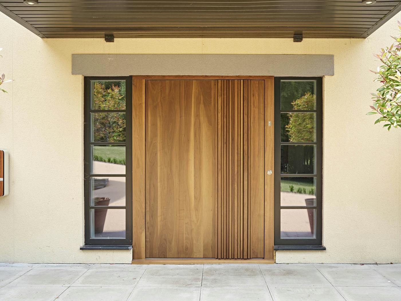 American black walnut front door