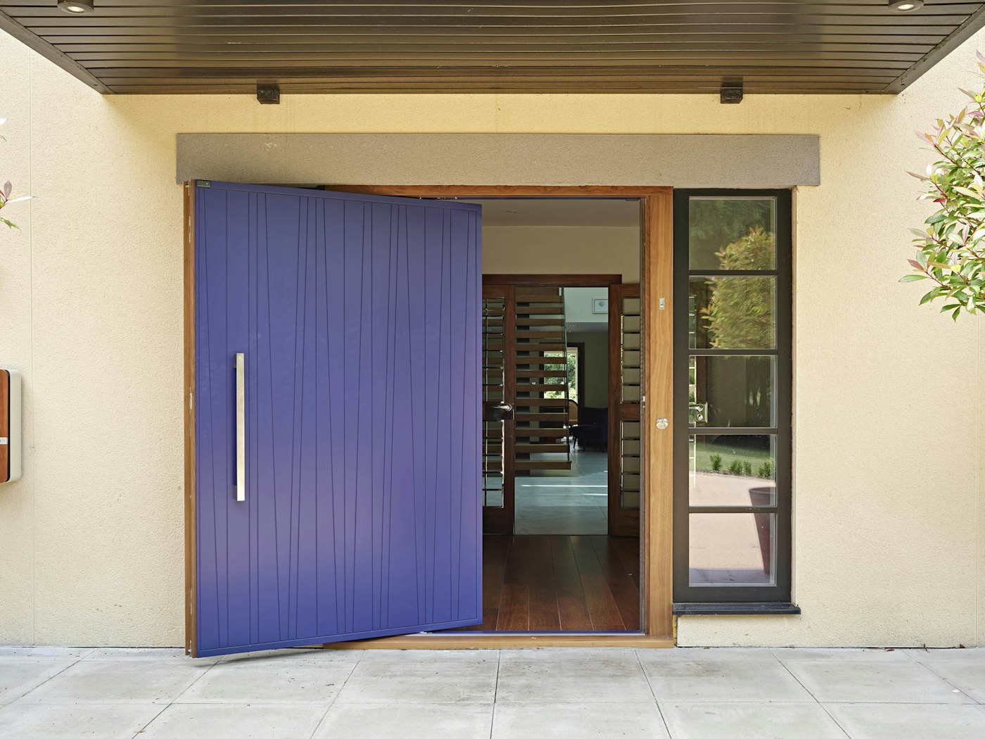 blue dual coloured door