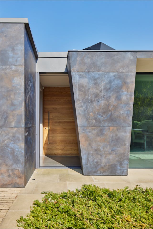 Portrait door closed Fir Tree House