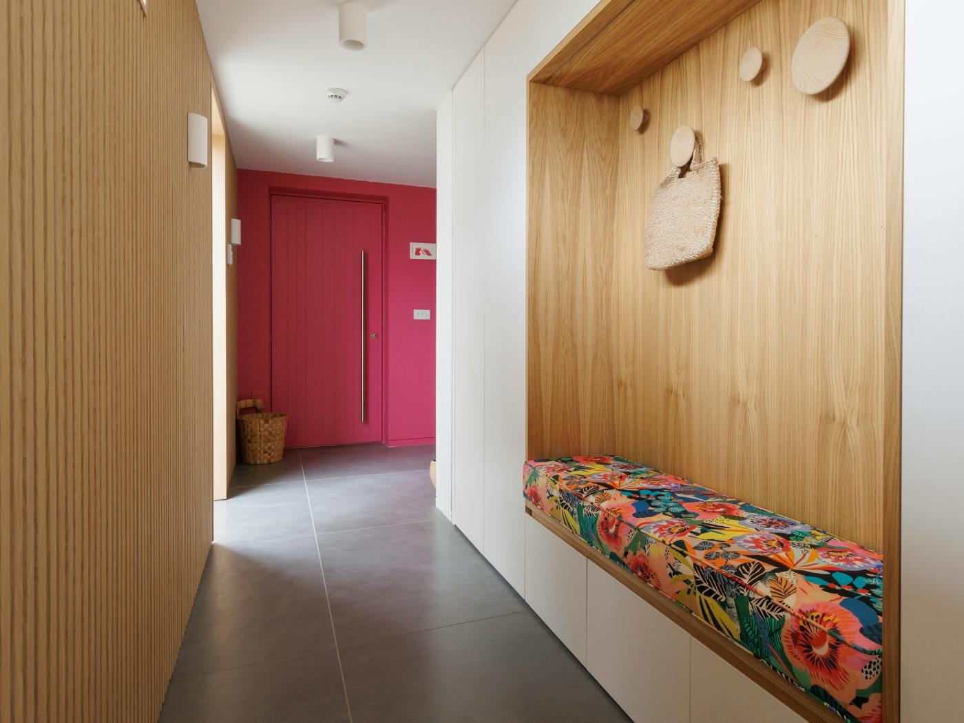 Iona hallway with pink door landscape