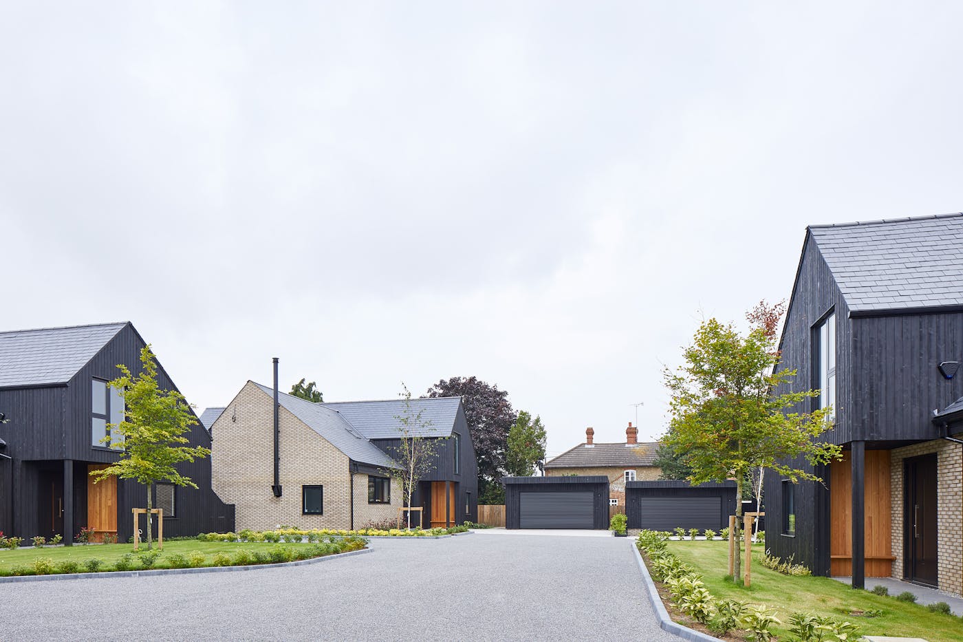 The development features a cluster of homes