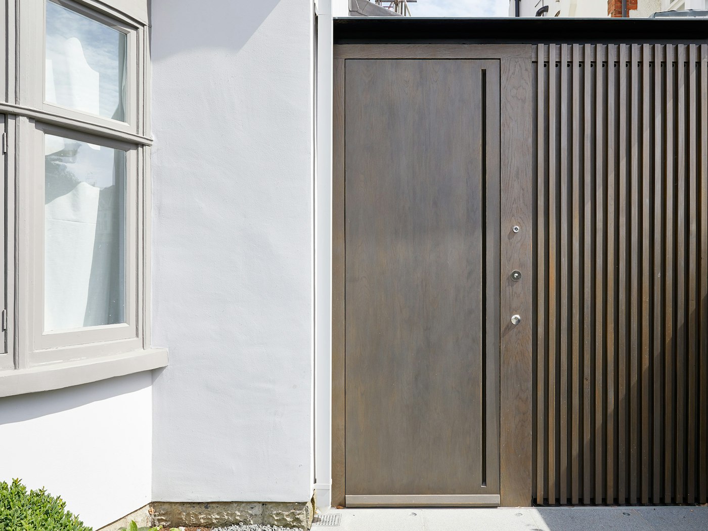 European stained Onyx metallic finish bespoke side door