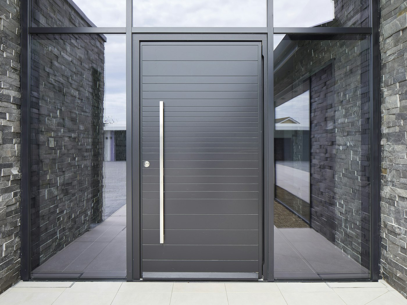 Keeping the door simple was essential to the success of this contemporary home