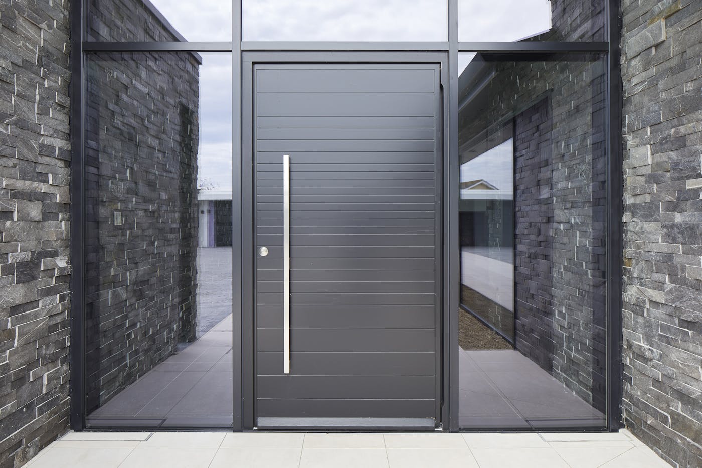 Keeping the door simple was essential to the success of this contemporary home
