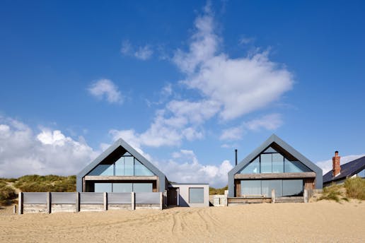 Beautiful contemporary architecture on the beach at Camber Sands