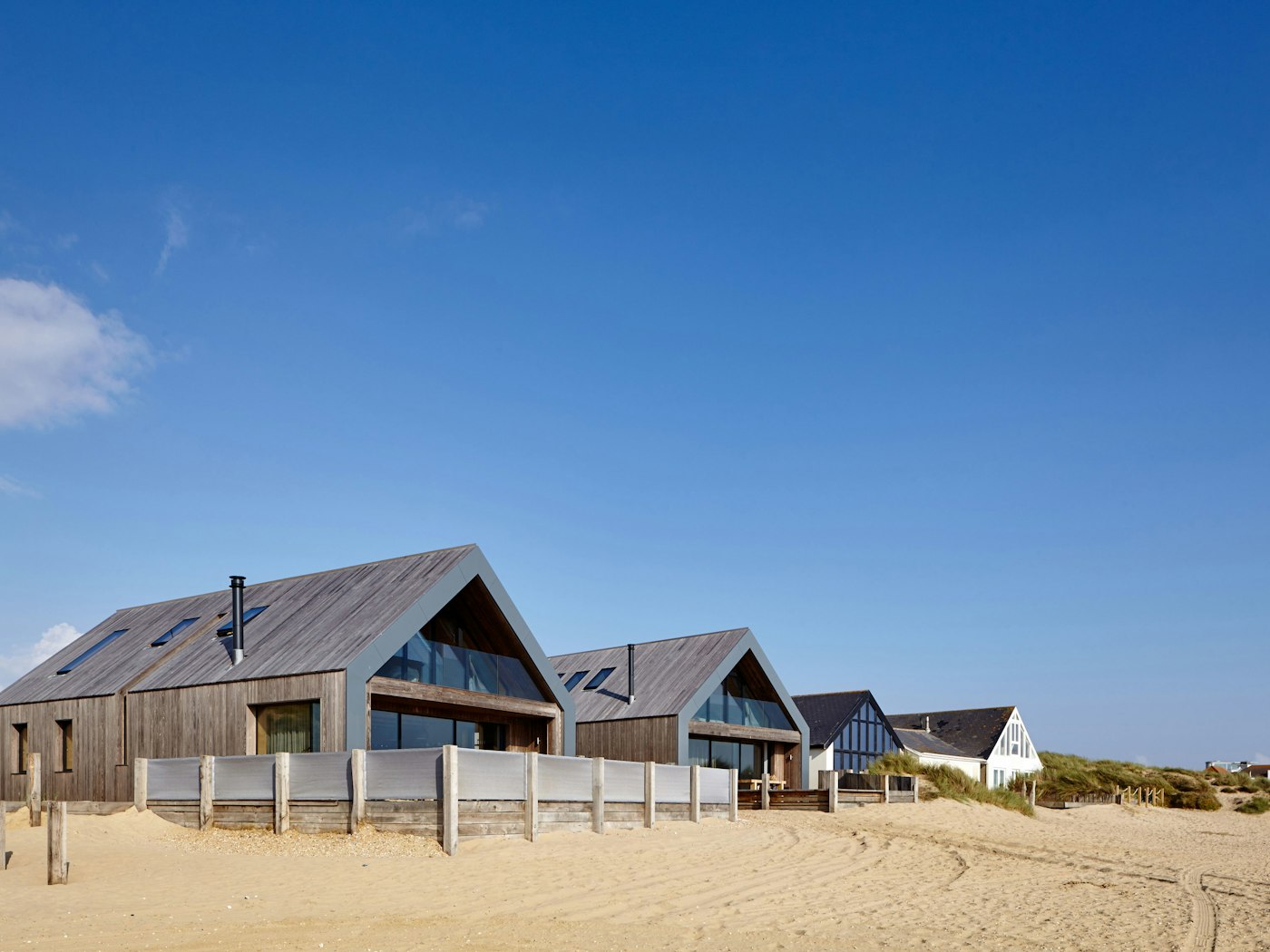 Beautiful contemporary architecture on the beach at Camber Sands