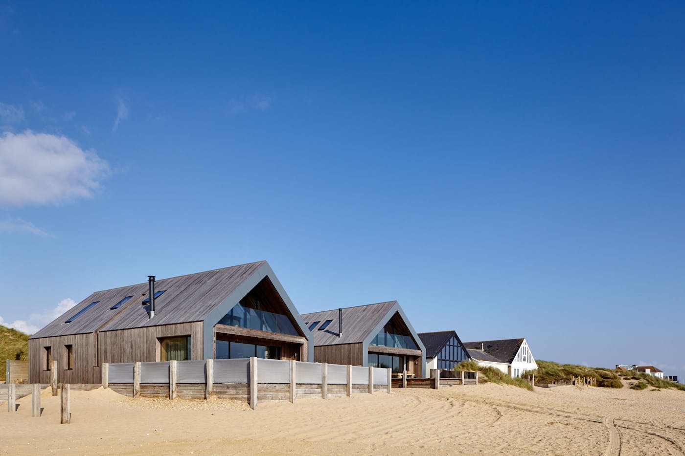 Beautiful contemporary architecture on the beach at Camber Sands