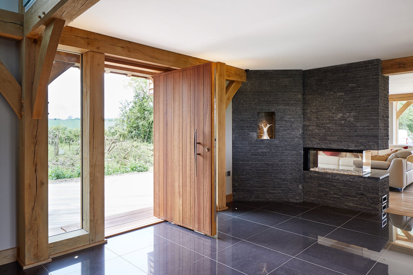 The interior style is more contemporary