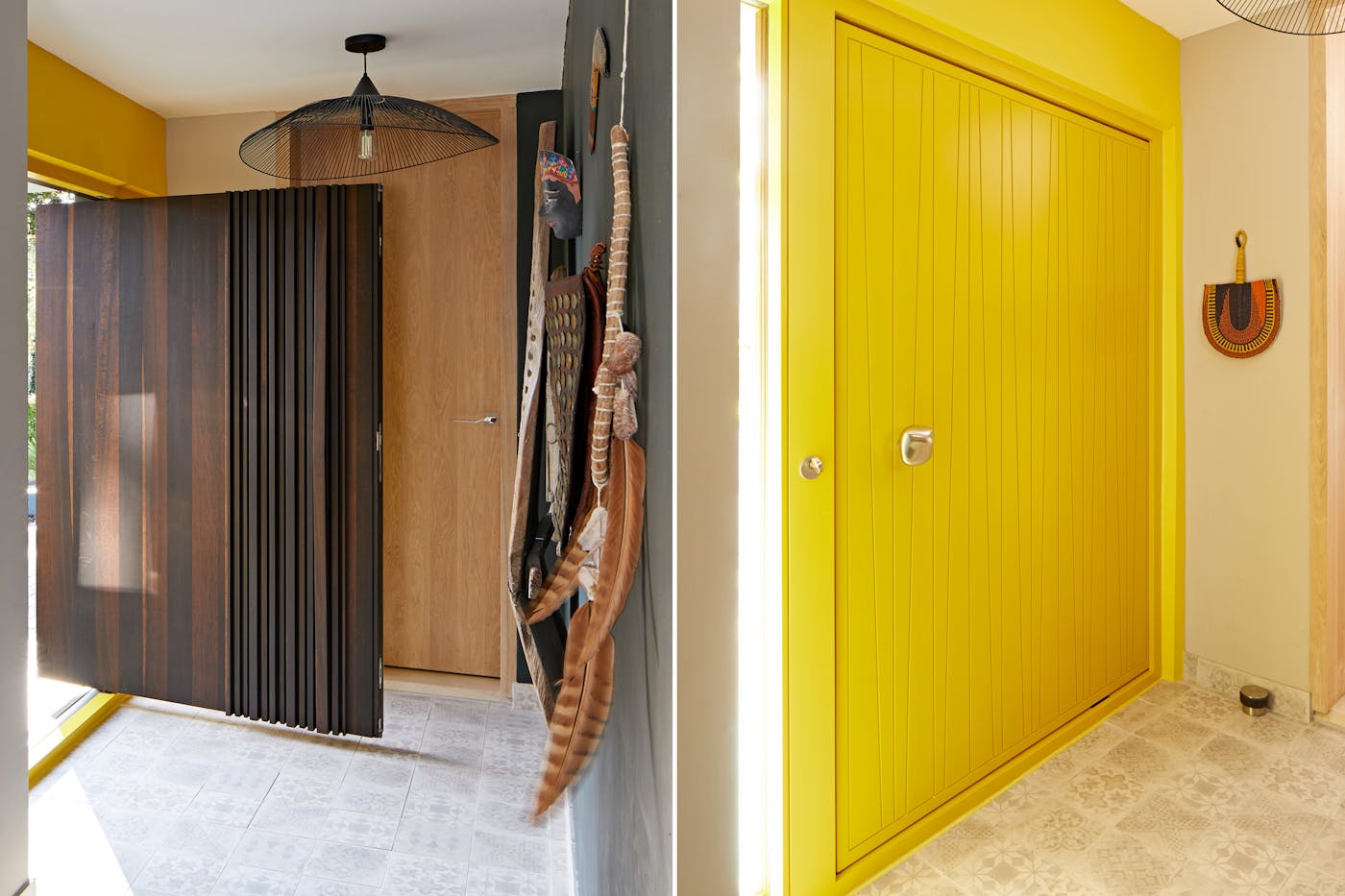 Choosing a new front door comes with a world of possibility - the Assafs chose a bold dual solution with different designs and finishes internally & externally