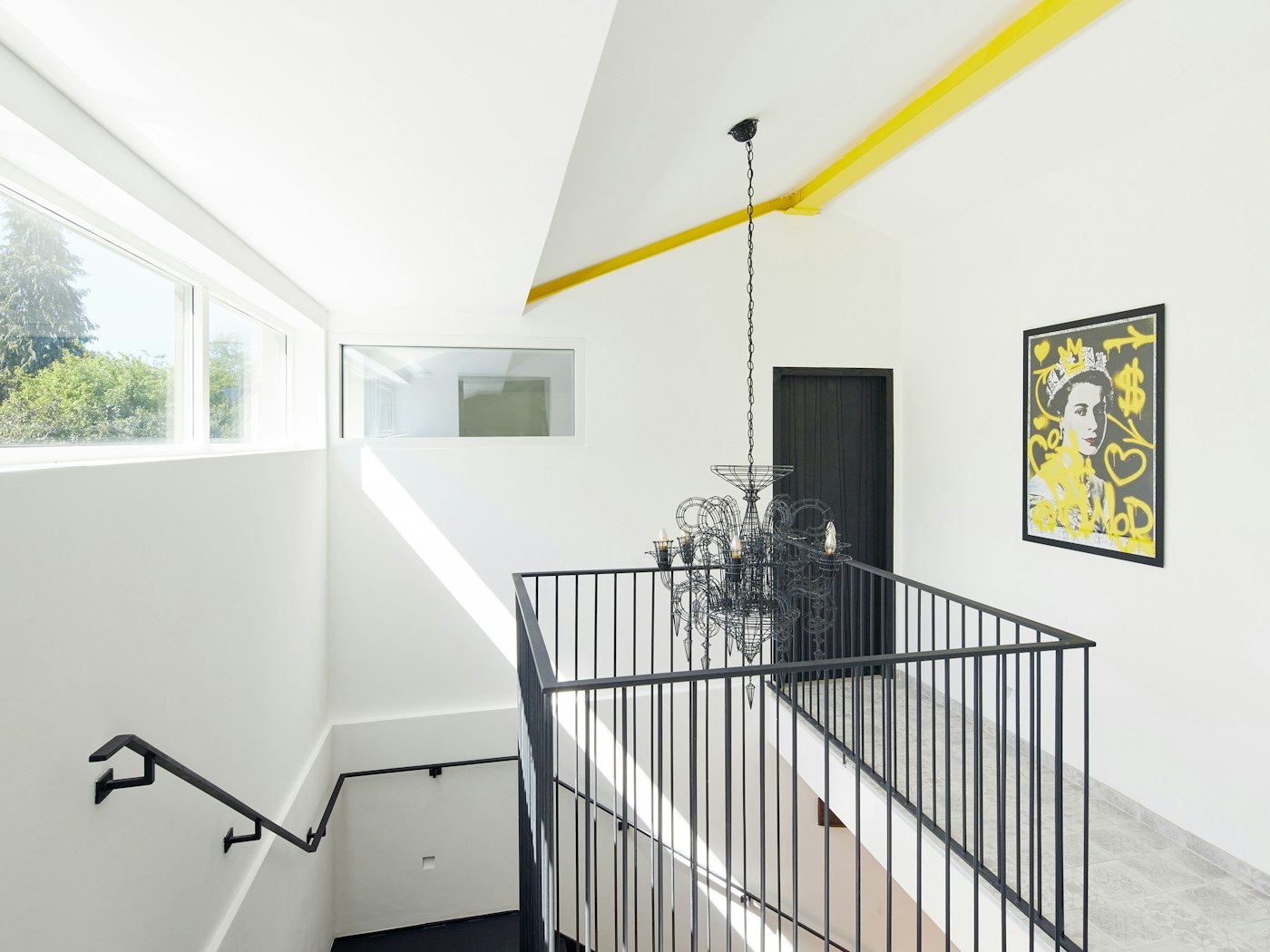 And those splashes of colour are dotted throughout with this yellow beam adding unique design interest to the new 2nd floor 
