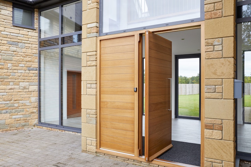 Iroko Wood Doors Urban Front