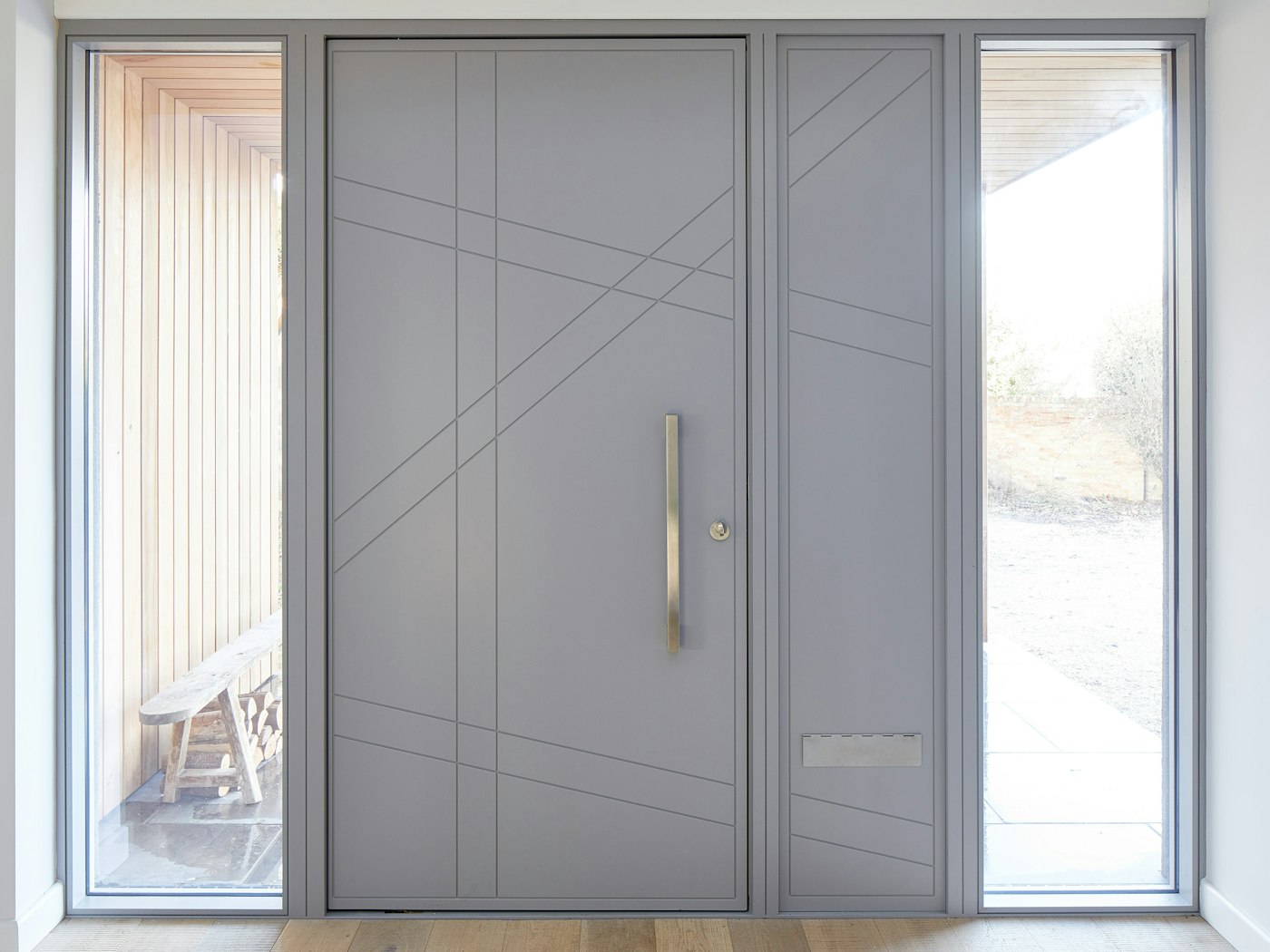 doors with matching glass wood panels 3