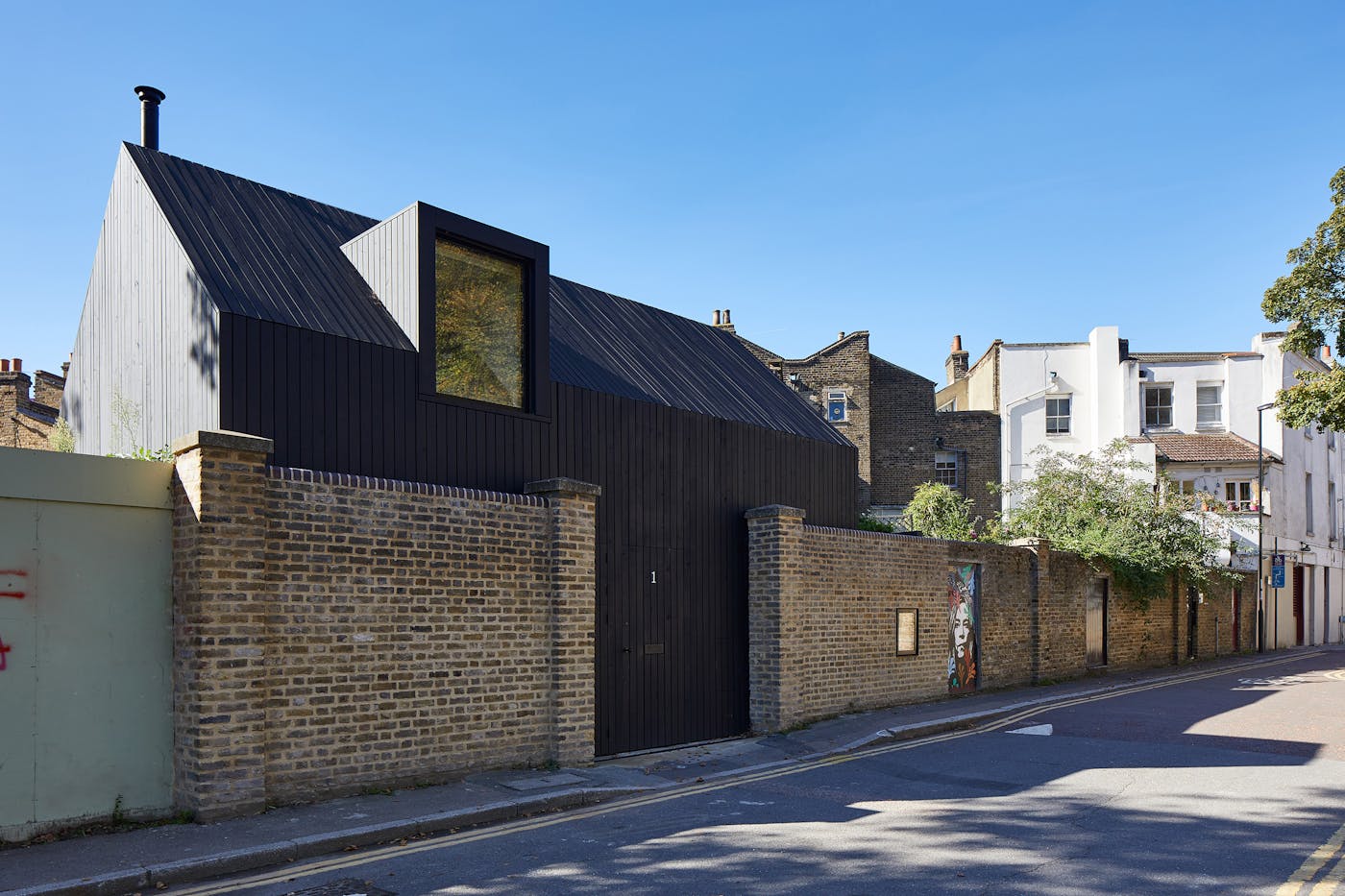 passive house view from the road