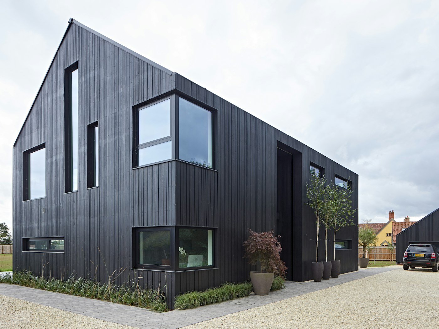 The full exterior of this self-build is a wonderful example of modern design