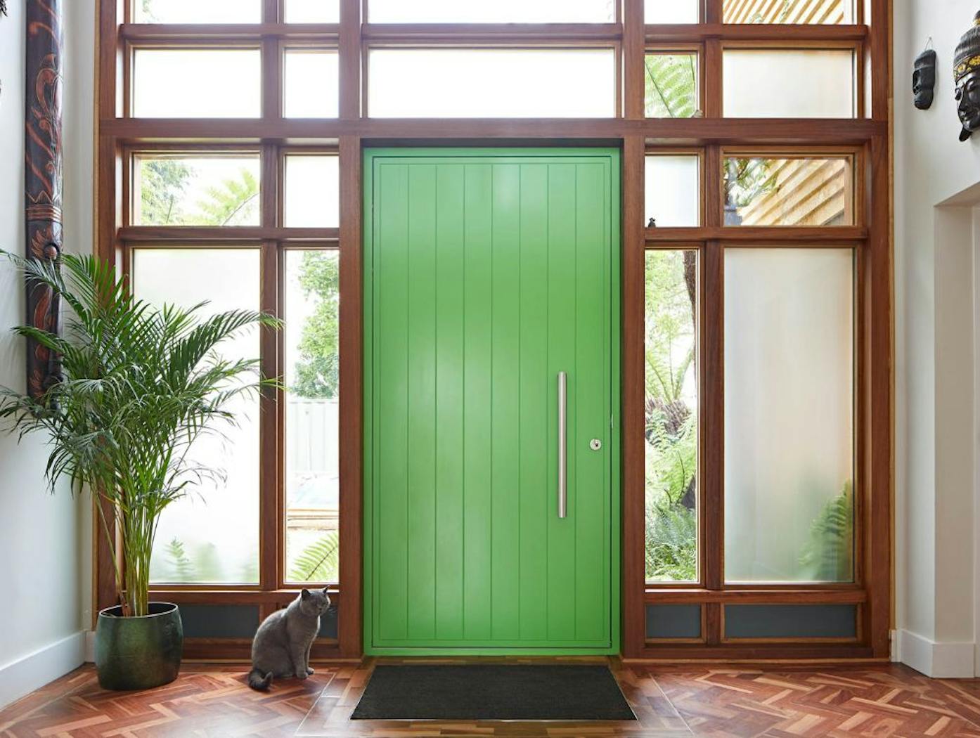 Green porto door with option 8 handle