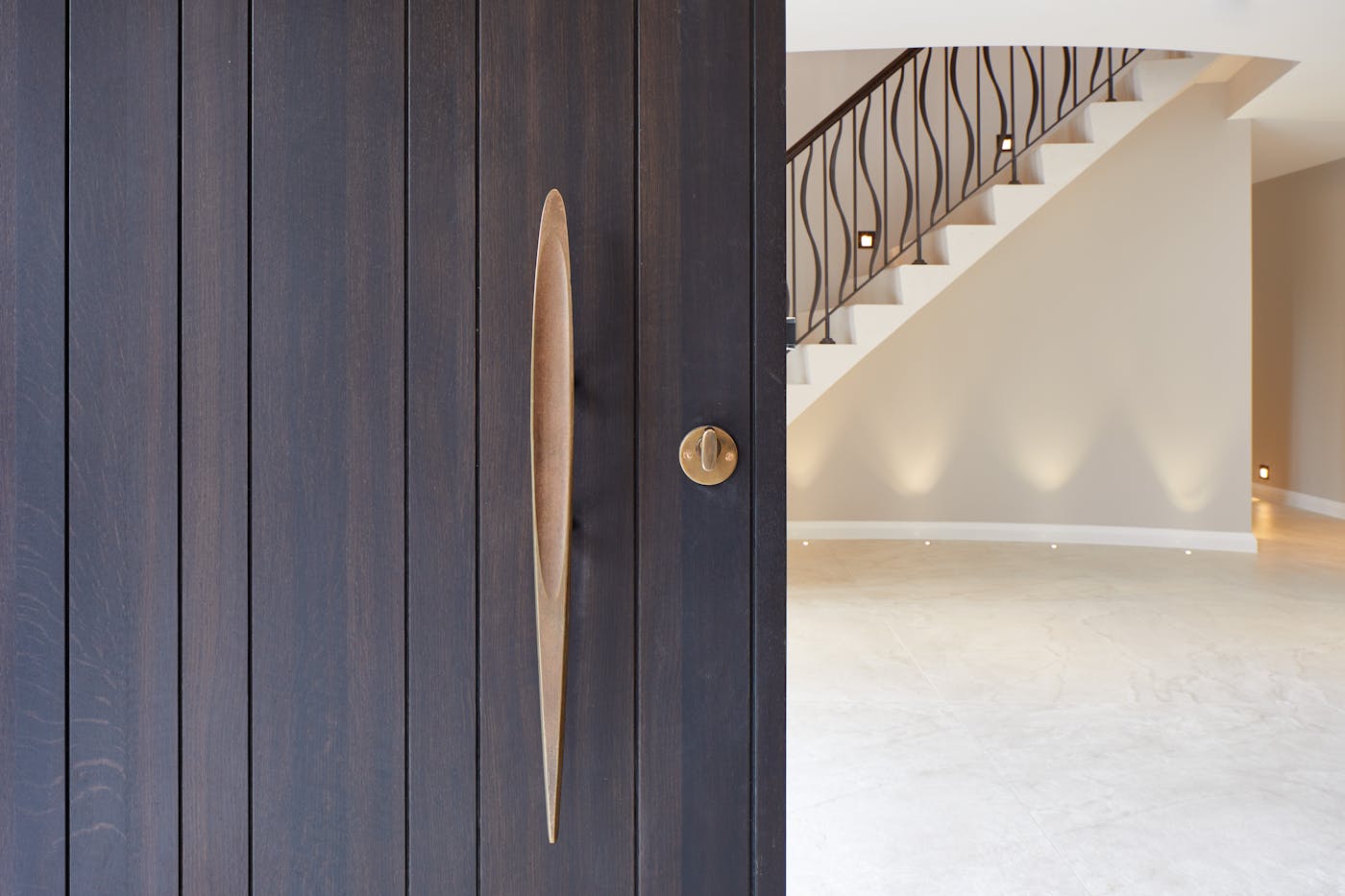 Designer front doors in fumed oak by Urban Front