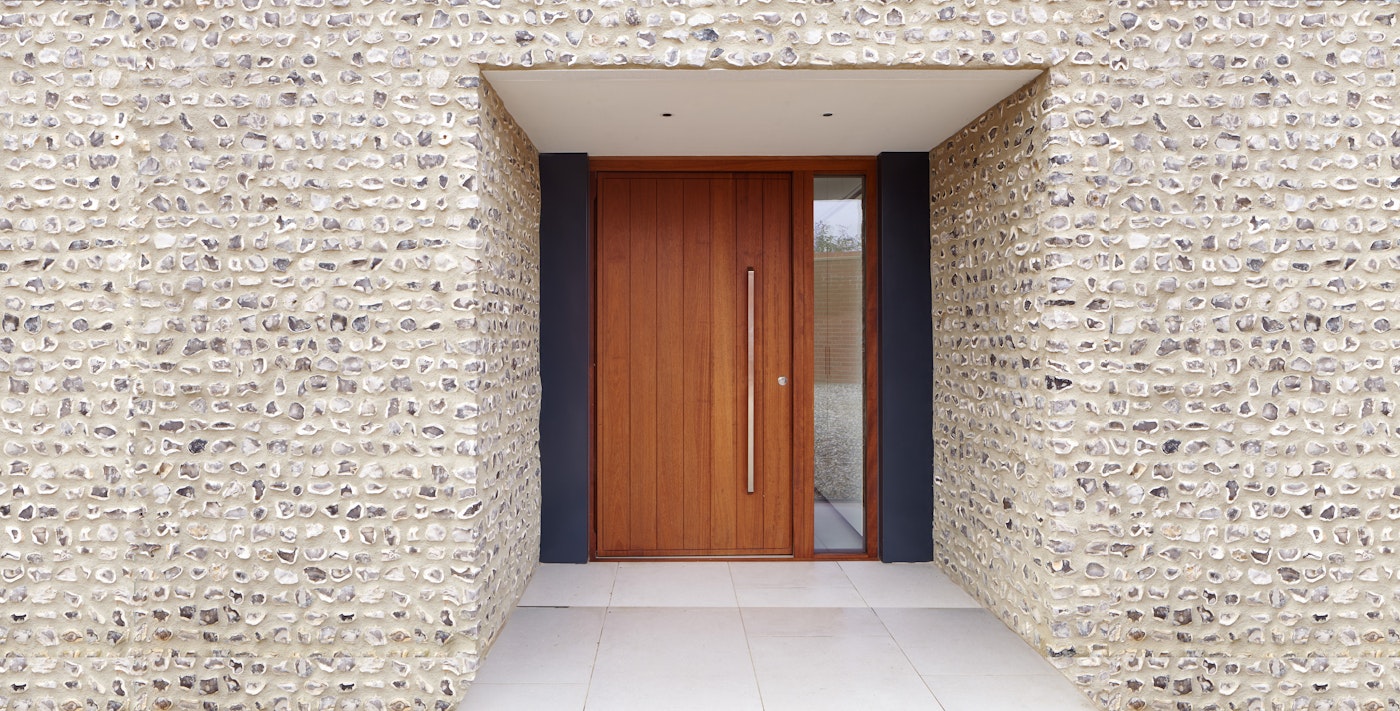 modern wooden front door
