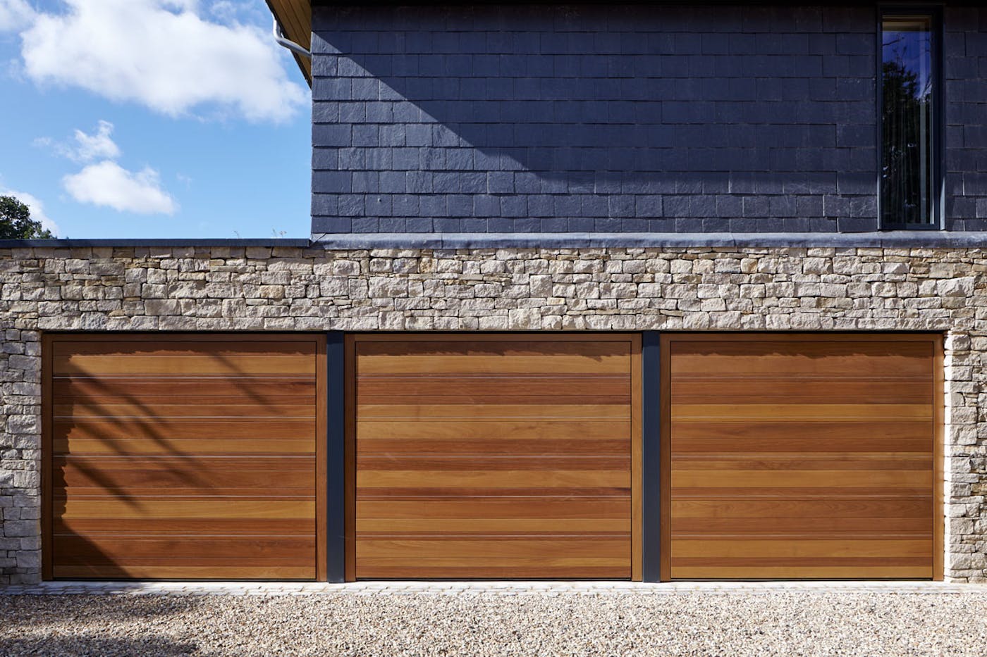 Up and over garage doors | Triple facing | Urban Front