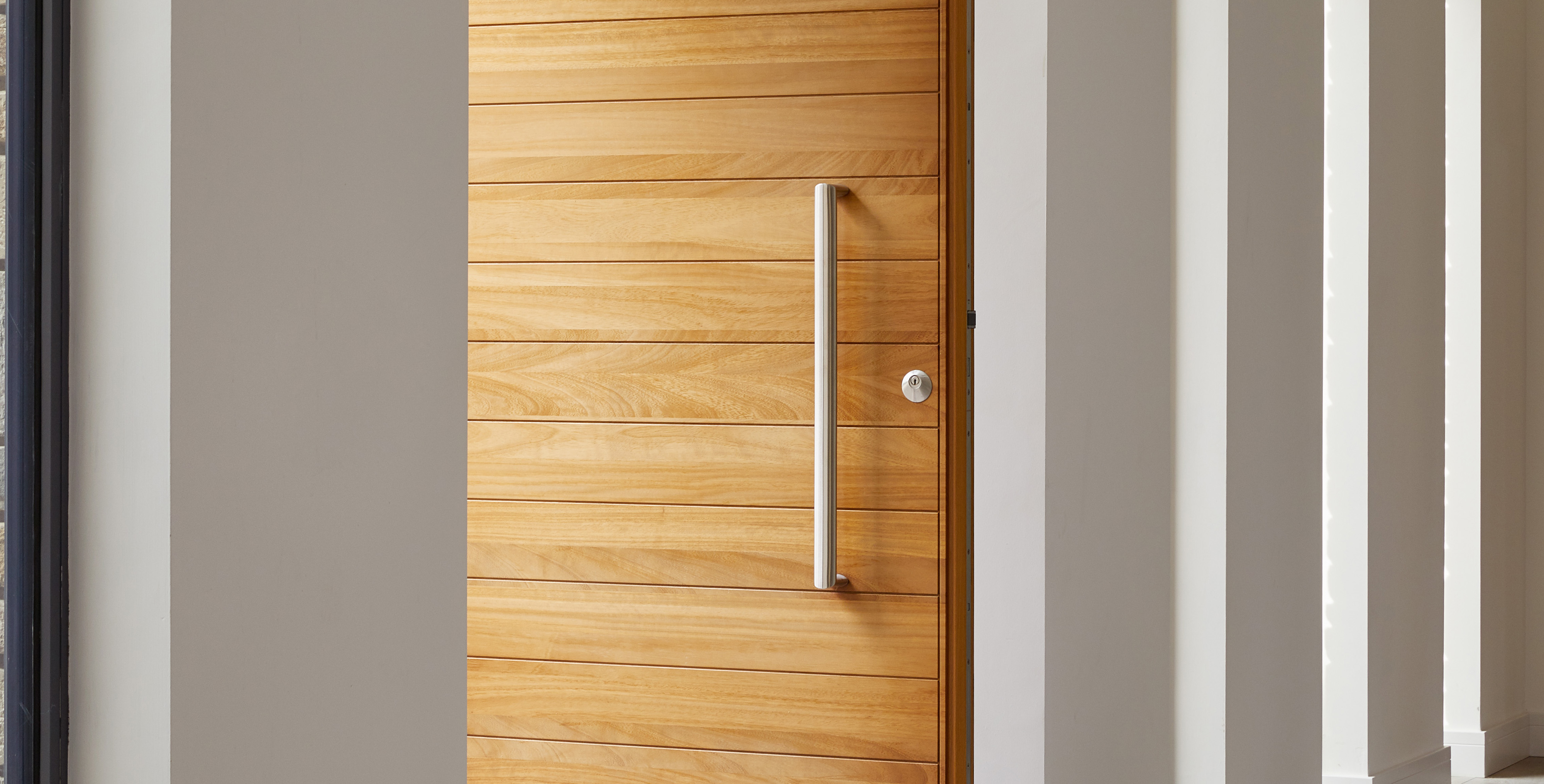 Door with store handle